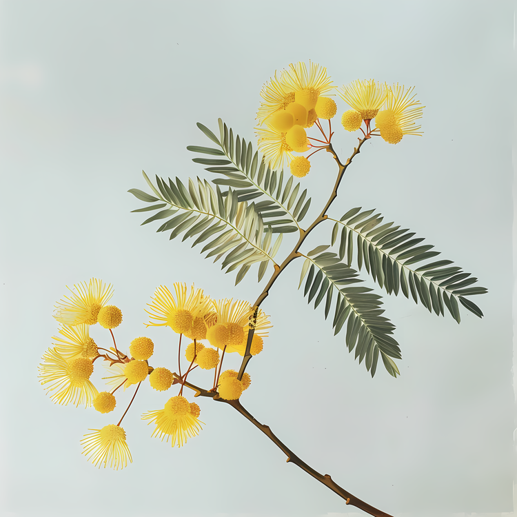 Mimosa Flowers,Yellow,Floral