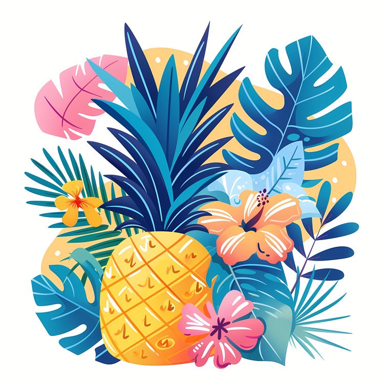 Tropical Background,Tropical Plants,Pineapple