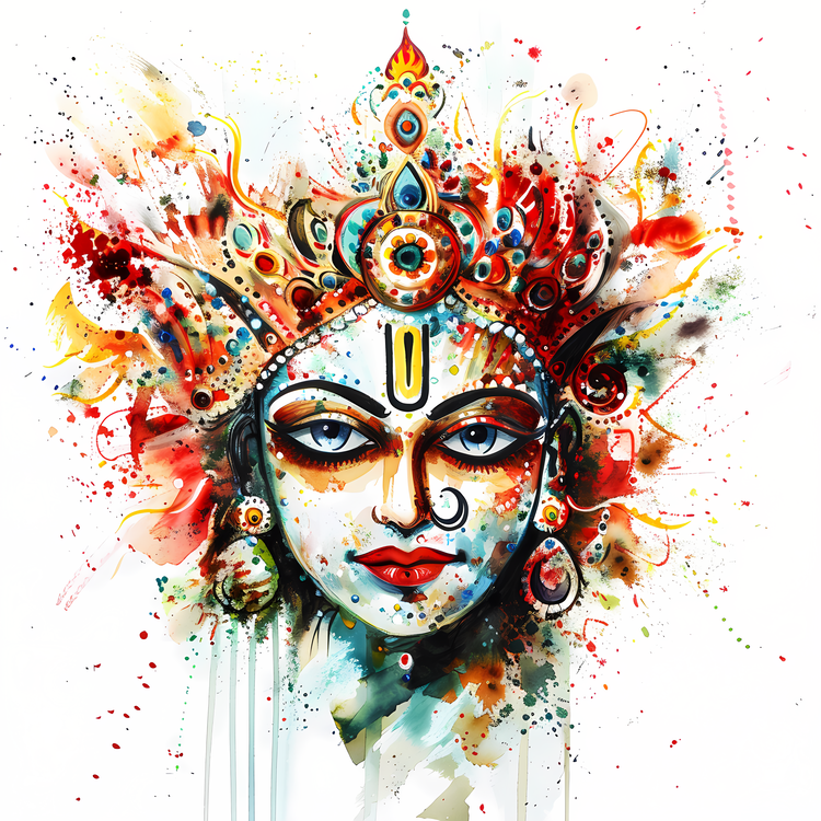 Durga Maa,Painted,Colorful