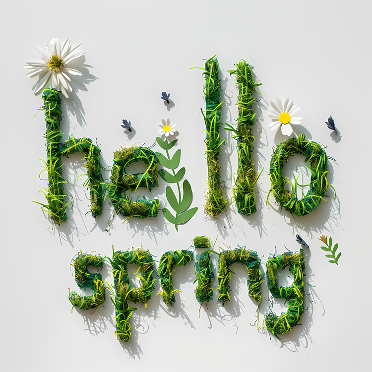 Hello Spring,Spring,Green