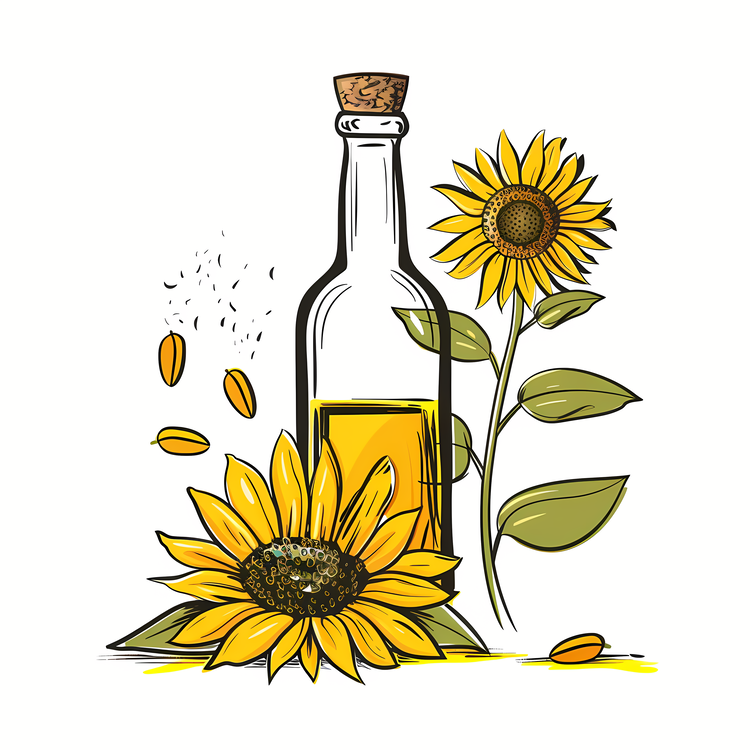 Sunflower Oil,Sunflowers,Bottle