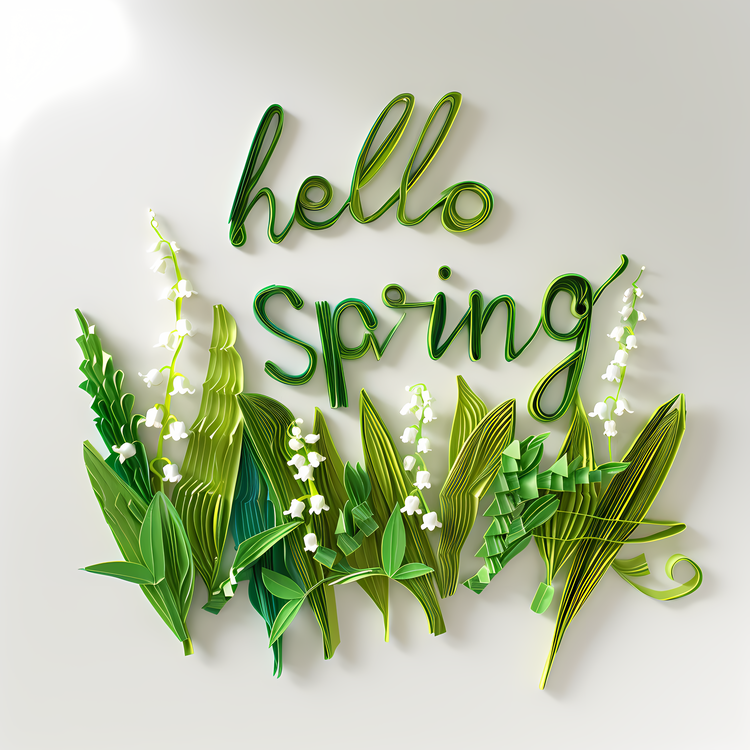 Hello Spring,Flowers,Greenery