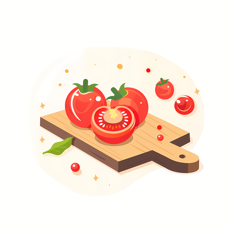 Cherry Tomato,Wooden Cutting Board,Tomatoes