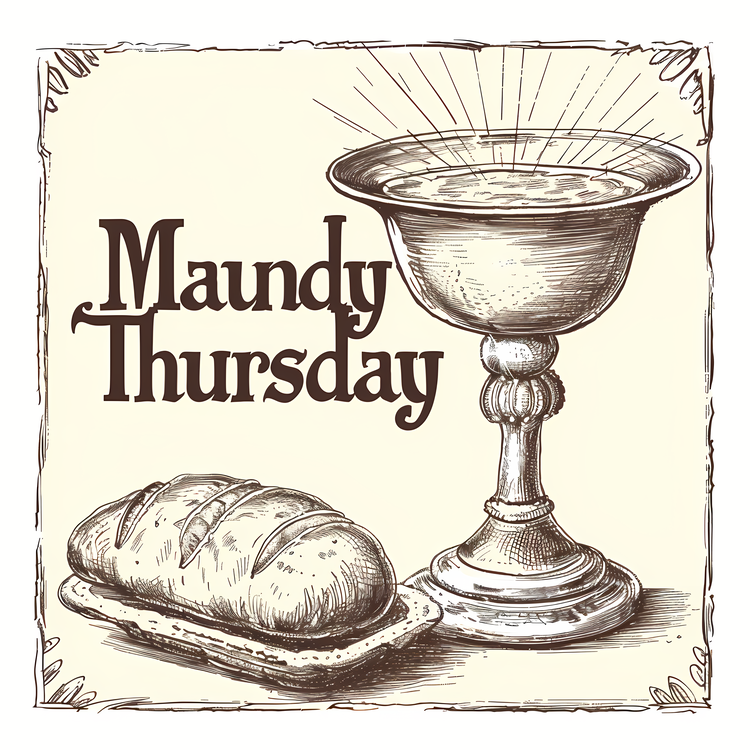Maundy Thursday,Hand Drawn,Ink Drawing