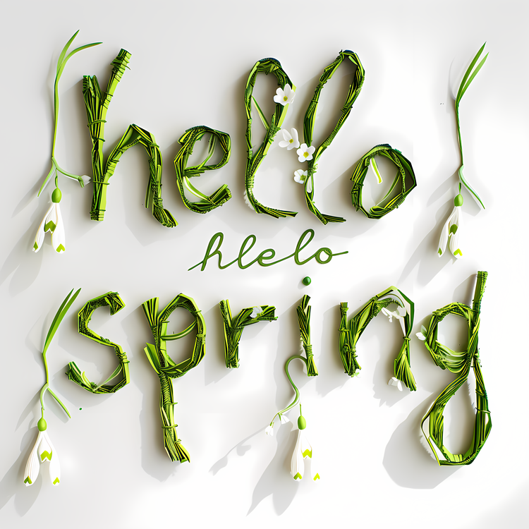 Hello Spring,Spring,Typeface