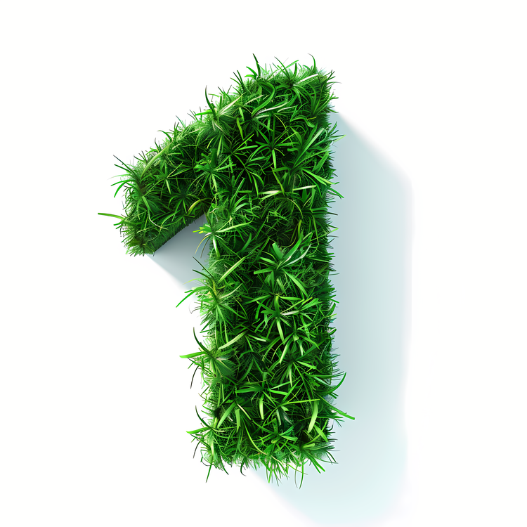 Number One Art Design,Grass,Number