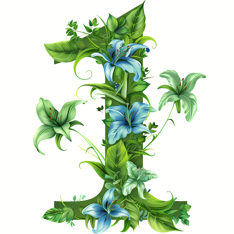 Number One Art Design,Green,Lily
