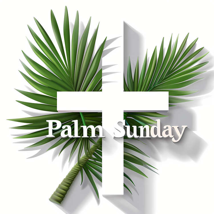 Palm Sunday,Cross,Leaves