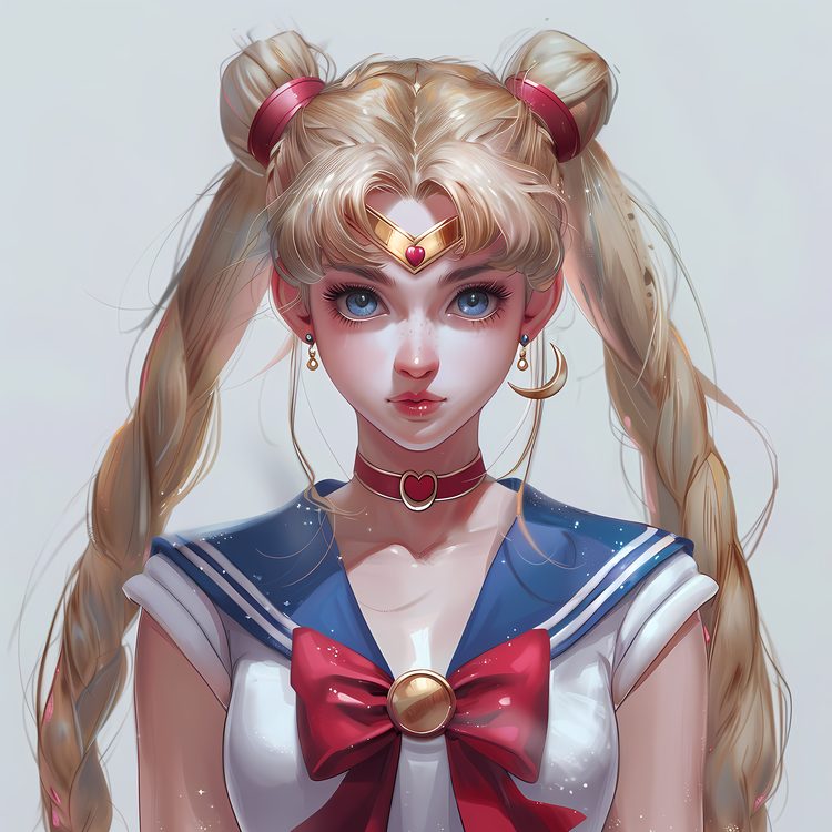 Sailor Moon,Blonde Hair,Blue Eyes