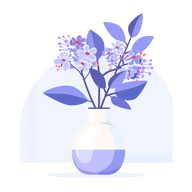 Lilac Flowers,Vase,Floral Arrangement
