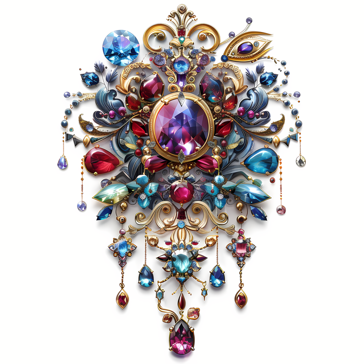 Ornate,Gemstones,Colorful