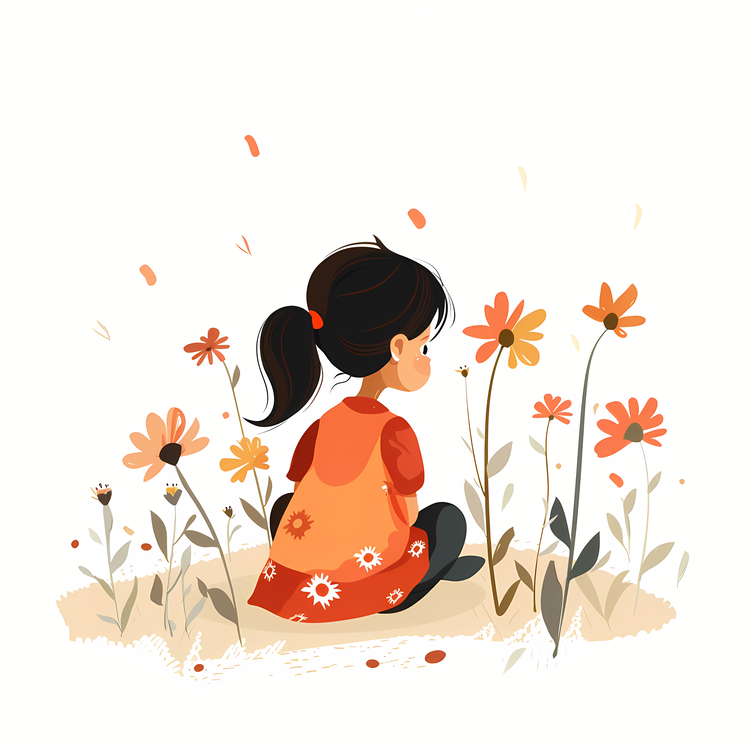 Spring Time,Girl And Flower,Flower