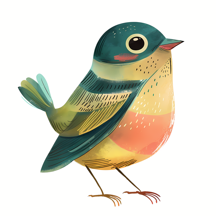 Whimsical Bird,Img>colorful,Animated
