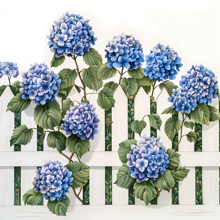 Garden Fence,Blue,White