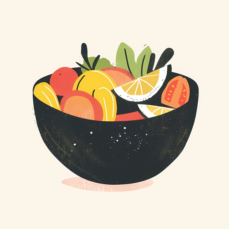 Salad Bowl,Fresh Fruits,Bowl Of Fruit