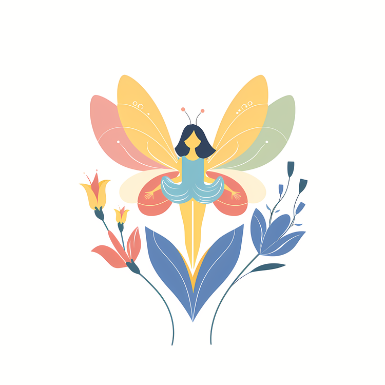 Flower Fairy,Flowers,Butterflies