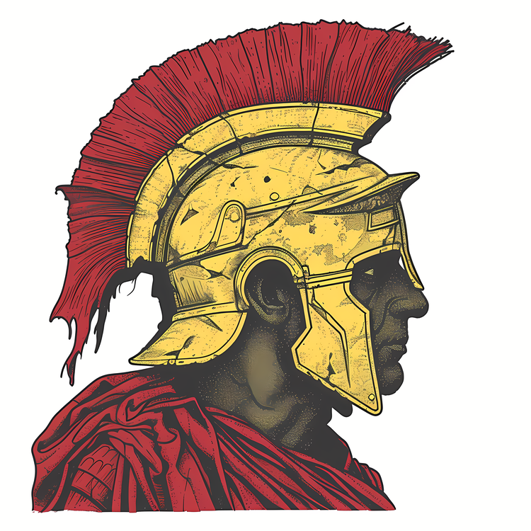 Ancient Rome Soldier,Roman Helmet,Red Plume