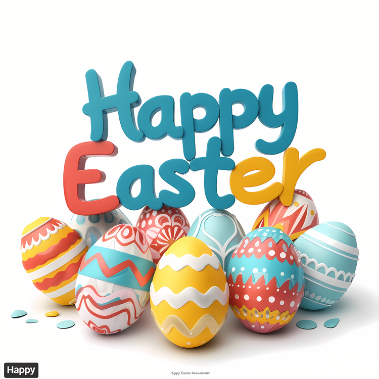 Happy Easter,Colorful Easter Eggs,Holiday Decorations