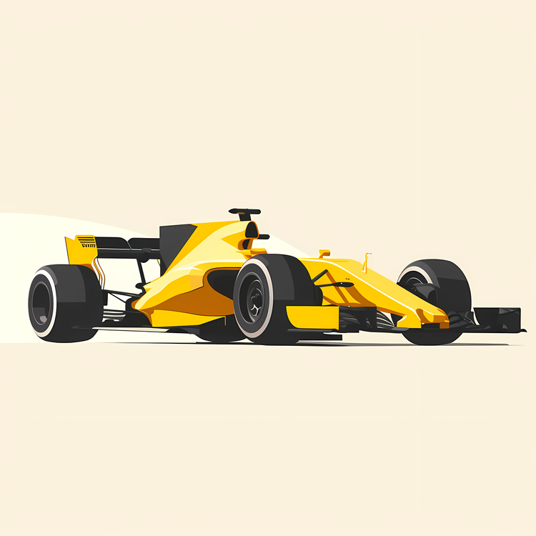 Formula 1 Car,Race Car,Yellow