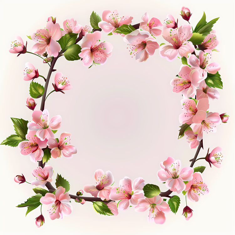 Spring Flowers,Sign Board,Floral Wreath