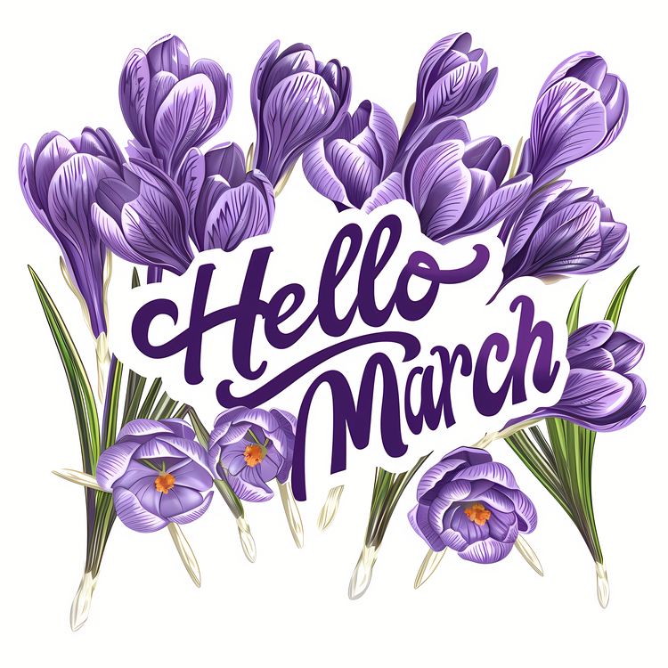 Hello March,Hello,Purple