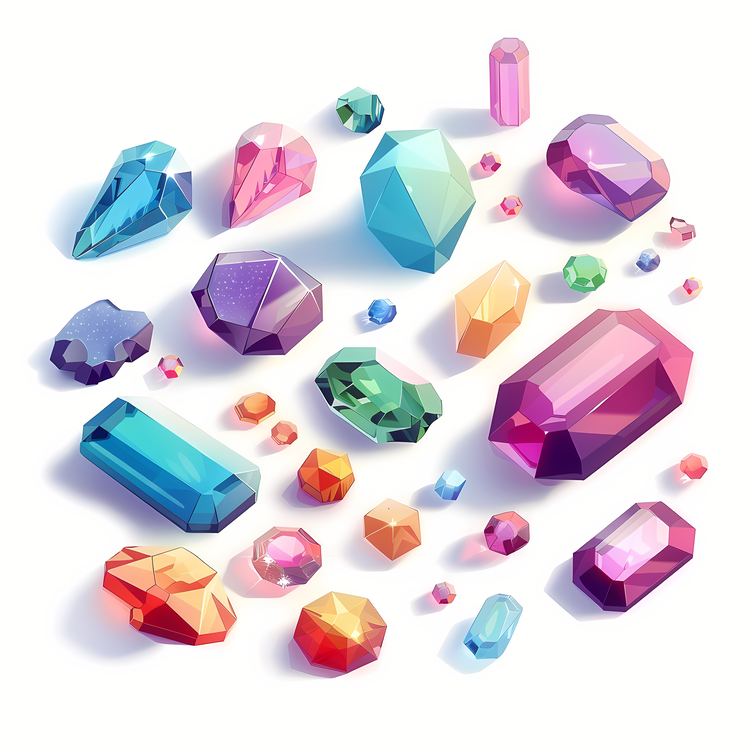 Colorful,Gemstones,Crystalized