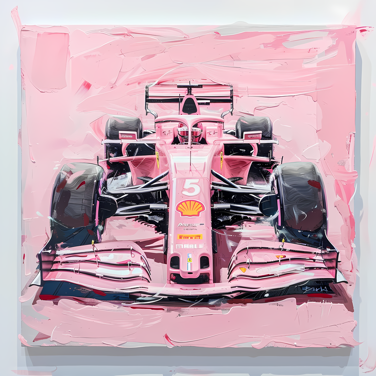 Formula 1 Car,Pink Car,Racing Car