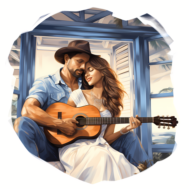 Romantic Couples,Guitars,Musician