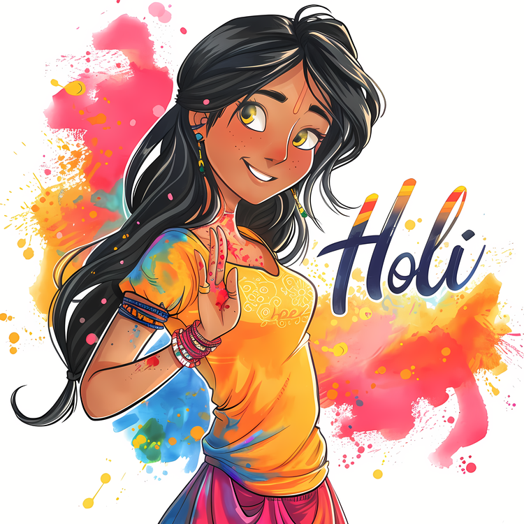 Holi,Colorful Paint,Holiday Celebration