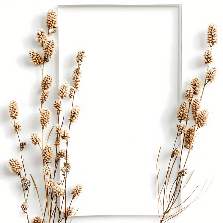 Spring Flowers,Dried Flowers,White Background