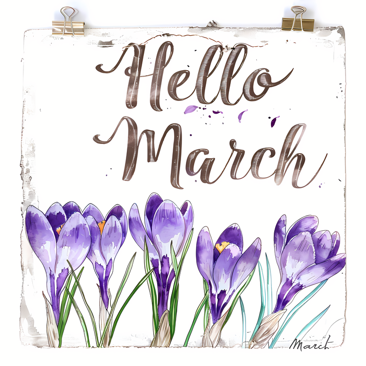 Hello March,Hello,Purple