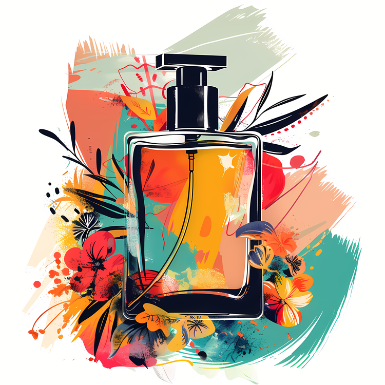 Fragrance Day,Perfume Bottle,Colorful Flowers