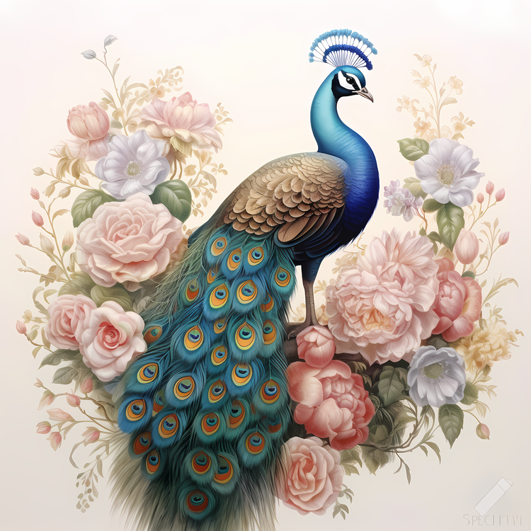 Peacock Illustrate,Peacock,Watercolor