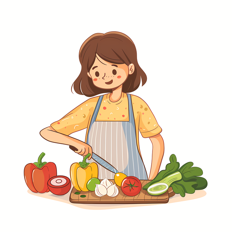 Cartoon Cooking Woman,Cooking,Woman