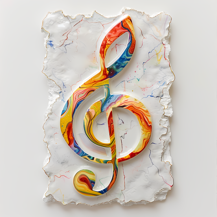 Music Note,Music,Fractured Paper