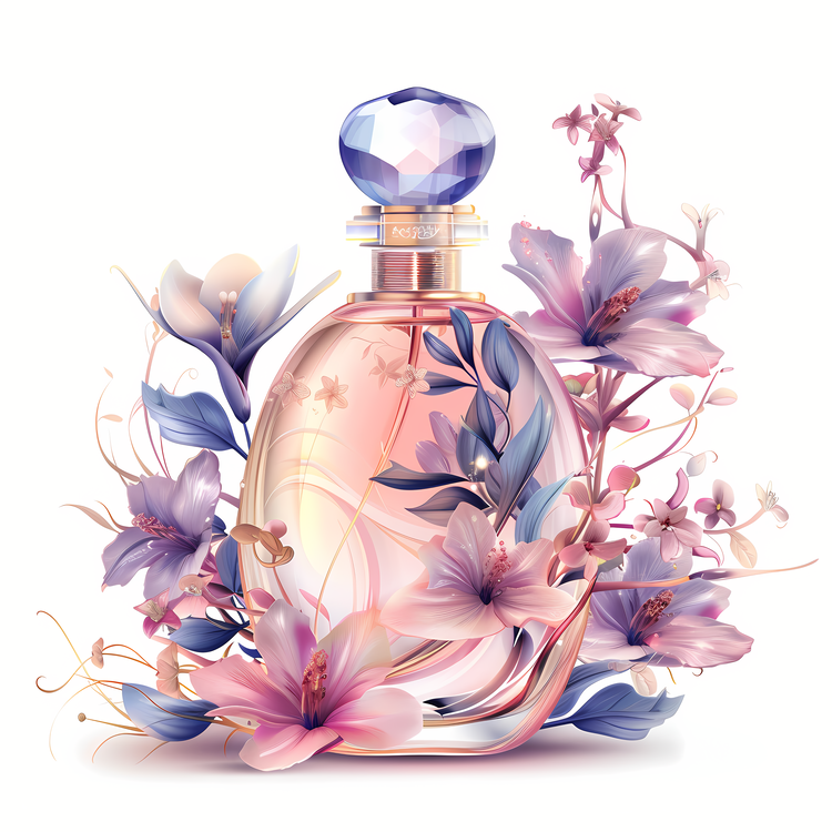 Fragrance Day,Flower Bouquet,Perfume Bottle