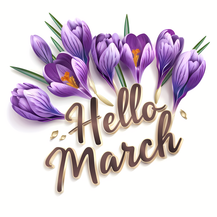 Hello March,Crocuses,Spring Flowers
