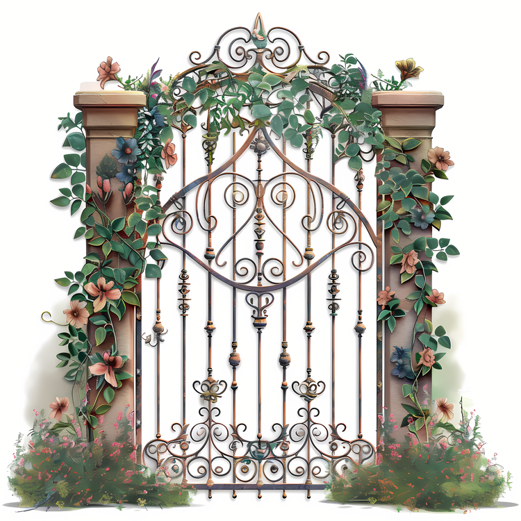 Garden Gate,Flowers,Garden Gate Design
