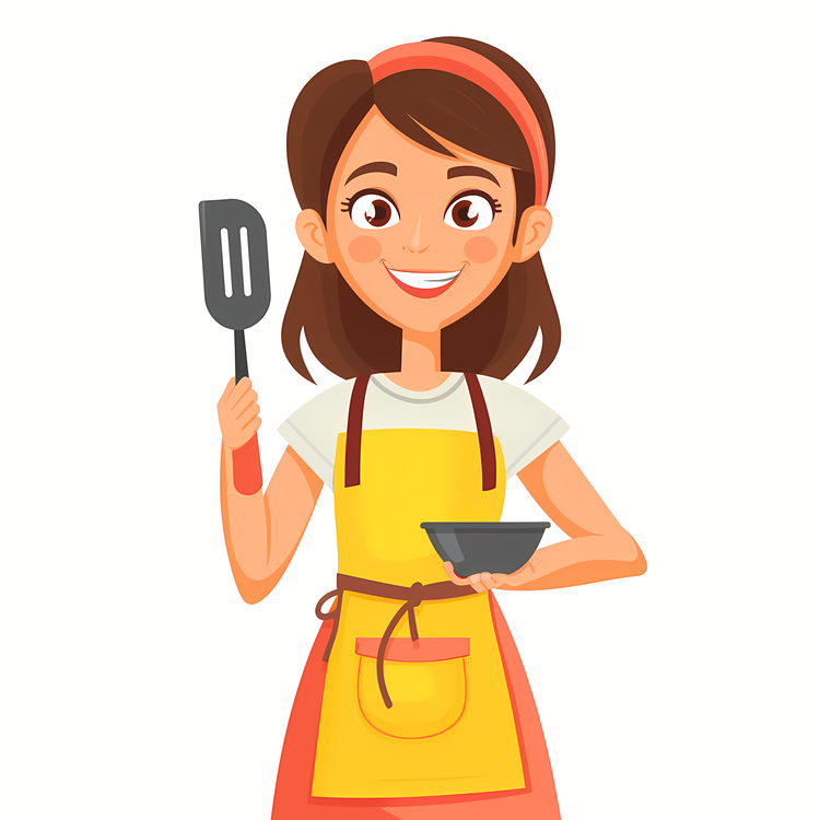 Cartoon Cooking Woman,Cooking,Kitchen