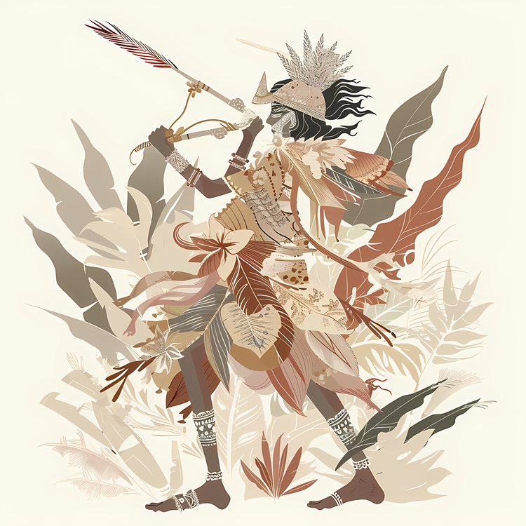 Gunungan Wayang,Native American,Warrior