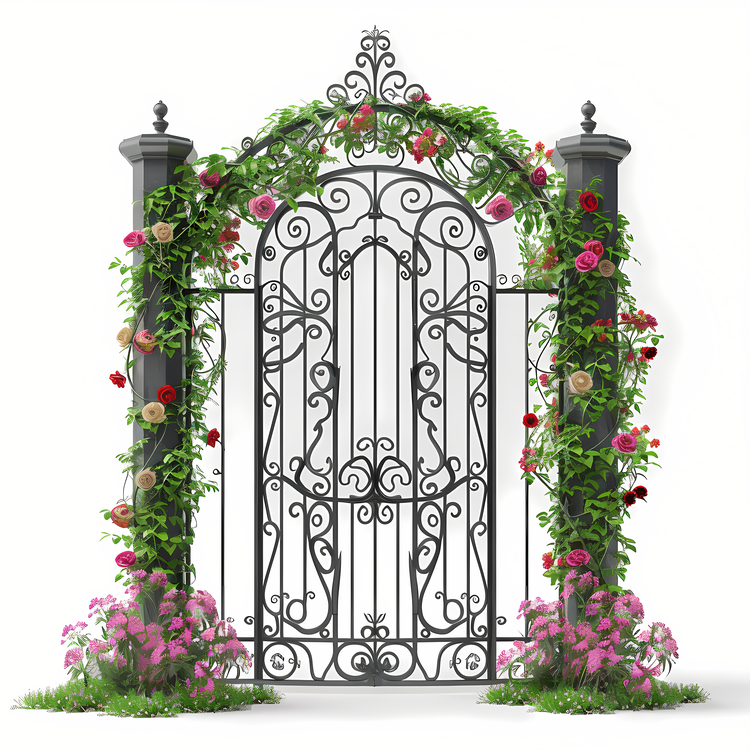 Garden Gate,Flowers,Garden Gates