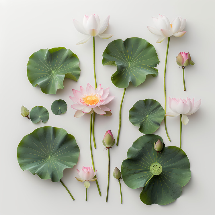 Lotus Flowers,Pink Lotus,White Lotus
