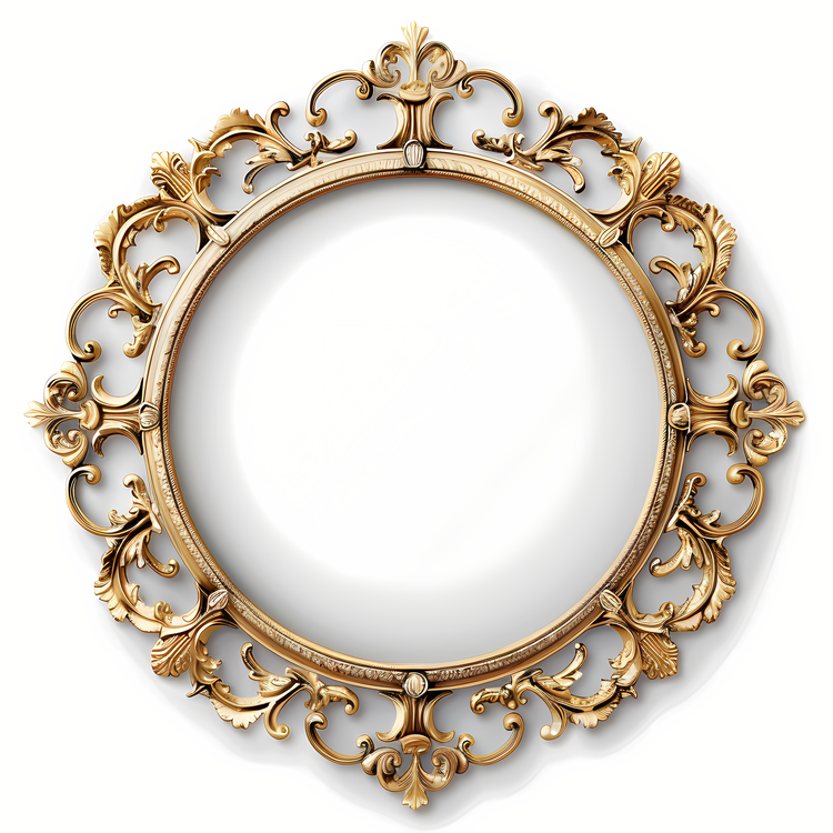 Round Frame,Gold Frame,Ornate