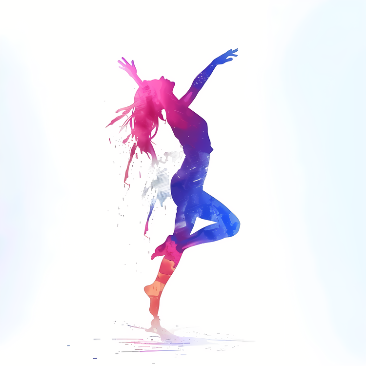 Dancer Silhouette,Girl Dancing,Dance Art