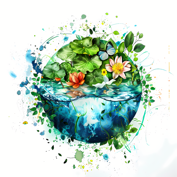 World Water Day,Water Lilies,Lotus Flowers