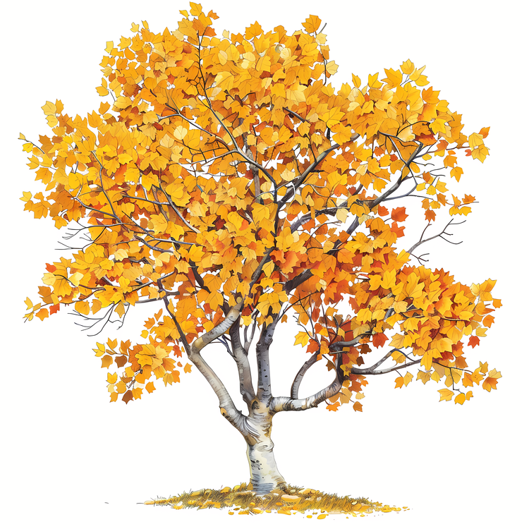 Yellow Maple Tree,Tree,Autumn