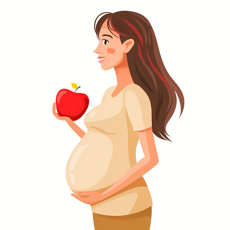 Cartoon Pregnant Woman,Expectant,Pregnancy
