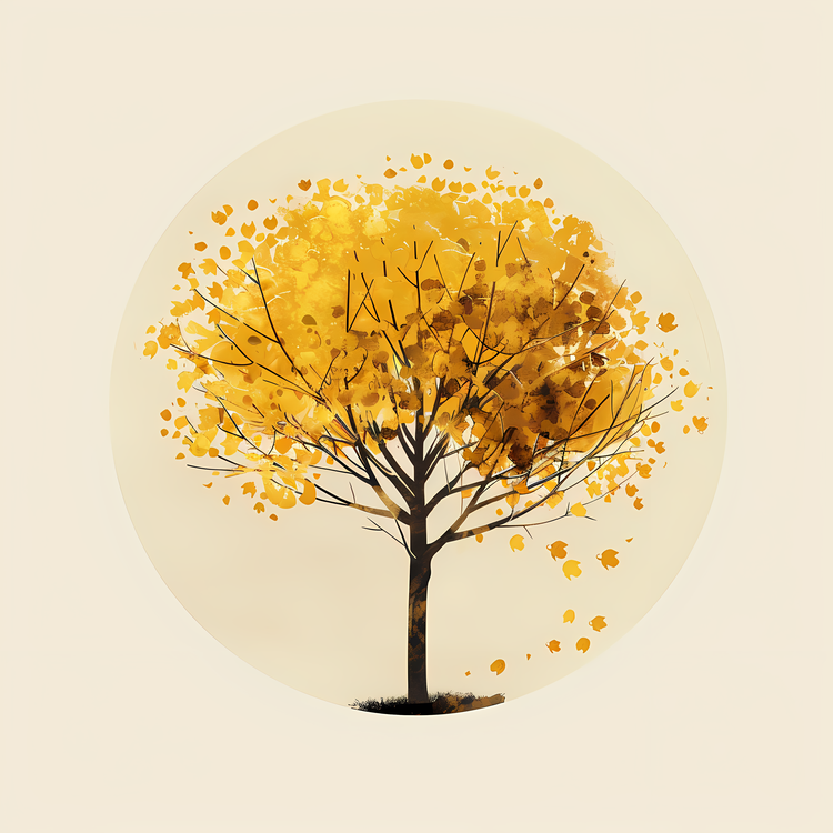 Yellow Maple Tree,Autumn,Leaves