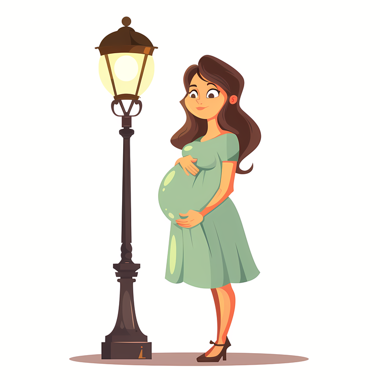 Cartoon Pregnant Woman,Pregnant Woman,Pregnancy
