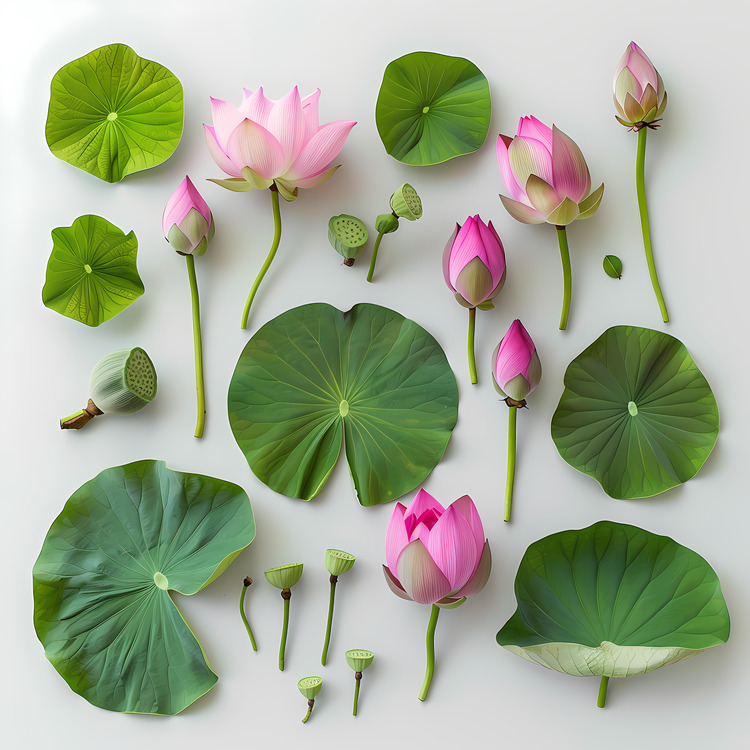 Lotus Flowers,Water Lily,Blooming